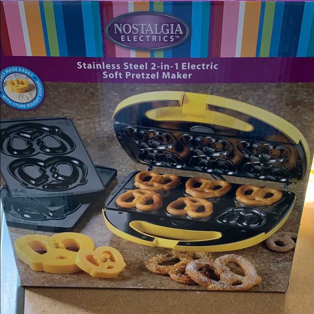 Stainless steel 2-in-1 Electric Soft Pretzel Maker